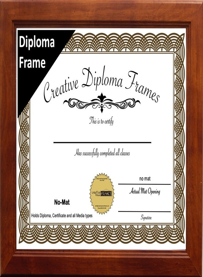 كرييتف بكتشر فريمز إطار صور إبداعي مقاس 13.5 × 15.5 بوصة، إطار شهادة مطابق تمامًا - بدون إطار داخلي، إطار من خشب الجوز داكوتا، لعرض الصور أو الأعمال الفنية مع علاقة جدارية مثبتة - Image 2