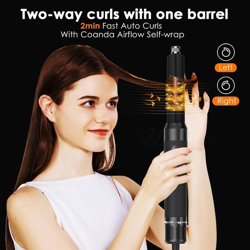 JINYAWA 7 in 1 Hair Dryer Brush,110000 RPM High Speed Blow Dryer Wrap System,Detachable Hair Styling Tools - Ionic Hair Dryer with Diffuser, Air Curling Iron,Curling Brush,Hair Straightener Brush - Image 3