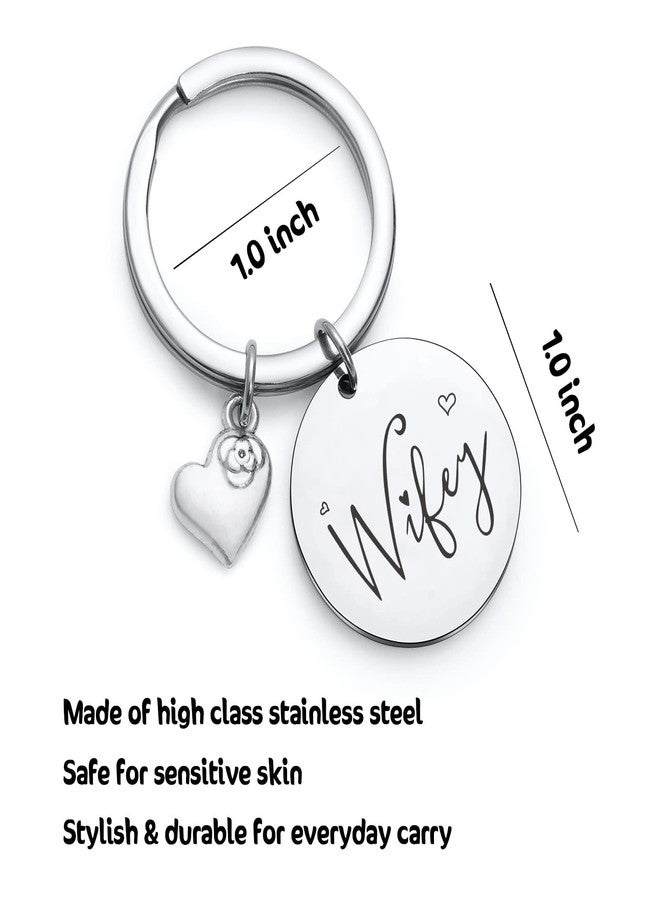 NOTHERS RSZOTW Wifey Gifts Bride Keychain - Engagement Gifts For Couple Keychain For Women, Wife Birthday Jewelry For Girlfriend, Wife I Love You Key Chain For Women - Image 2