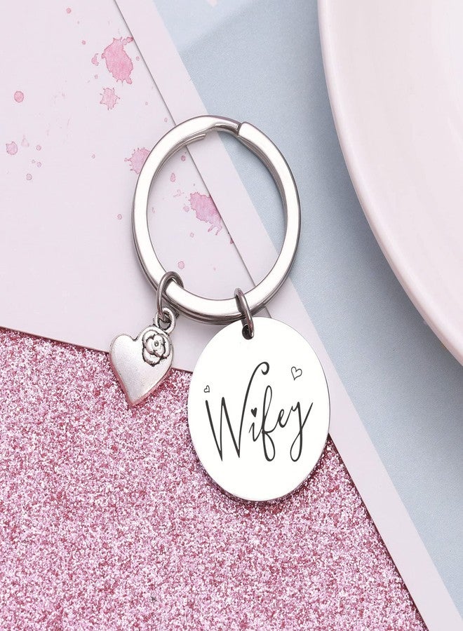 NOTHERS RSZOTW Wifey Gifts Bride Keychain - Engagement Gifts For Couple Keychain For Women, Wife Birthday Jewelry For Girlfriend, Wife I Love You Key Chain For Women - Image 3