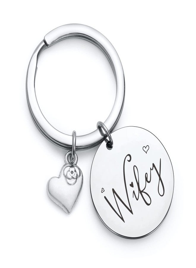 NOTHERS RSZOTW Wifey Gifts Bride Keychain - Engagement Gifts For Couple Keychain For Women, Wife Birthday Jewelry For Girlfriend, Wife I Love You Key Chain For Women - Image 1