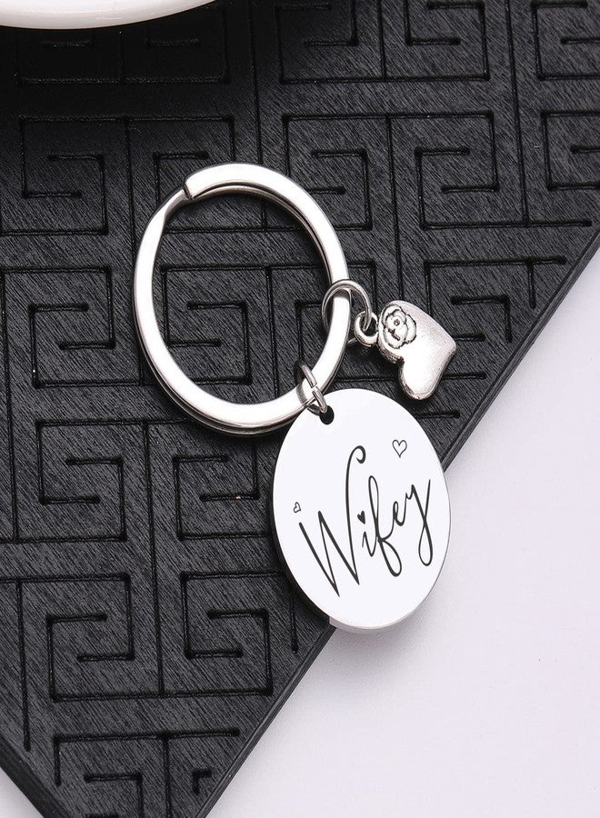 NOTHERS RSZOTW Wifey Gifts Bride Keychain - Engagement Gifts For Couple Keychain For Women, Wife Birthday Jewelry For Girlfriend, Wife I Love You Key Chain For Women - Image 5