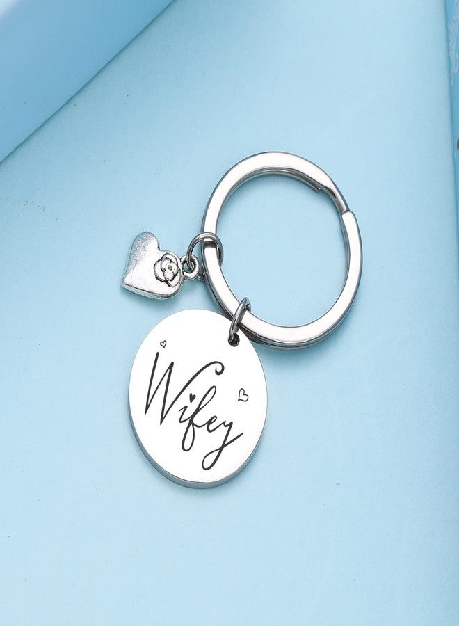 NOTHERS RSZOTW Wifey Gifts Bride Keychain - Engagement Gifts For Couple Keychain For Women, Wife Birthday Jewelry For Girlfriend, Wife I Love You Key Chain For Women - Image 4