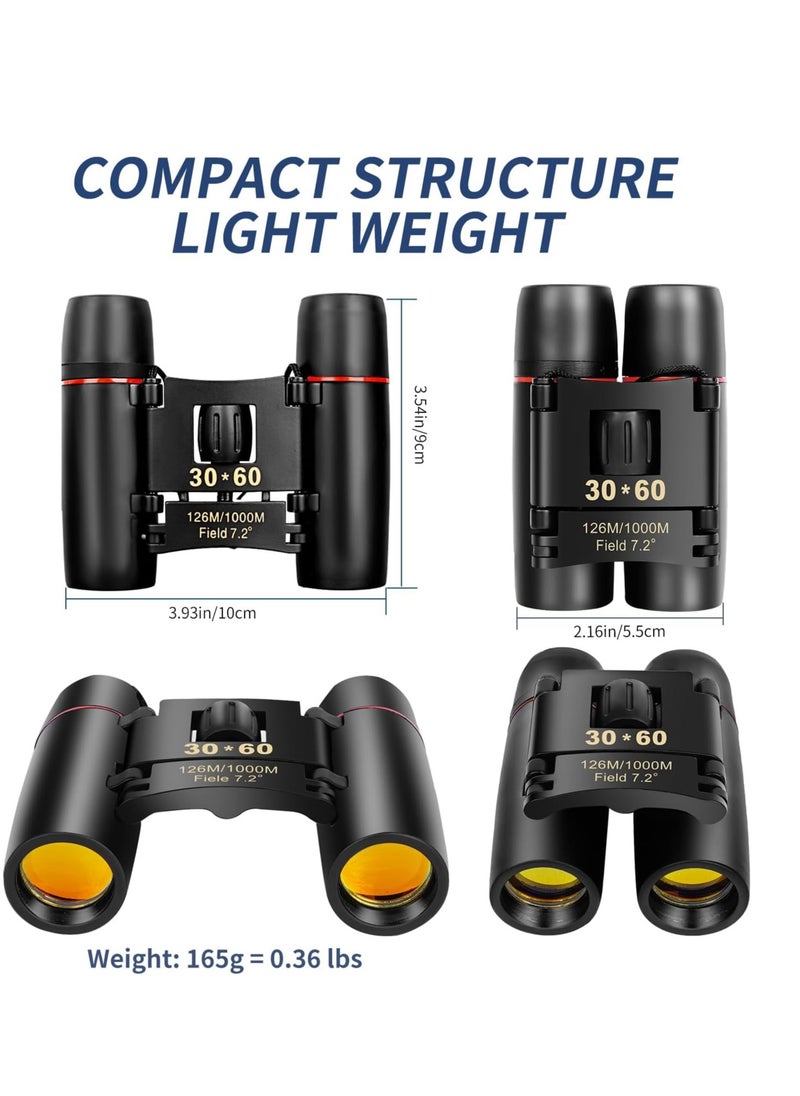 Generic - Compact Binoculars, HD Mini Portable Outdoor Binoculars, Pocket Lightweight Folding Binoculars for Adults and Children Bird Watching Hunting, Watching Shows, Traveling and Tourism - Image 1
