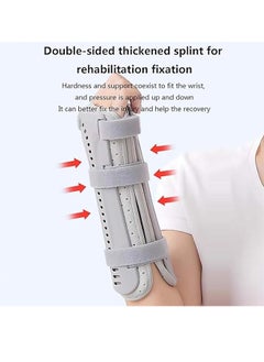 ZCM-HAPPY 2 Pieces Wrist Ulna Radius Fracture Fixator Left and Right Wrist Support with Sling Protector and Splint for Children Distal Forearm Support (18cm)  - Image 3
