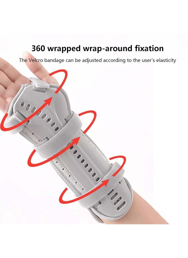2 Pieces Wrist Ulna Radius Fracture Fixator Left and Right Wrist Support with Sling Protector and Splint for Children Distal Forearm Support (18cm)