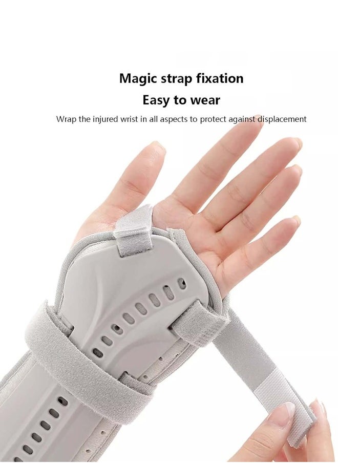 2 Pieces Wrist Ulna Radius Fracture Fixator Left and Right Wrist Support with Sling Protector and Splint for Children Distal Forearm Support (18cm)