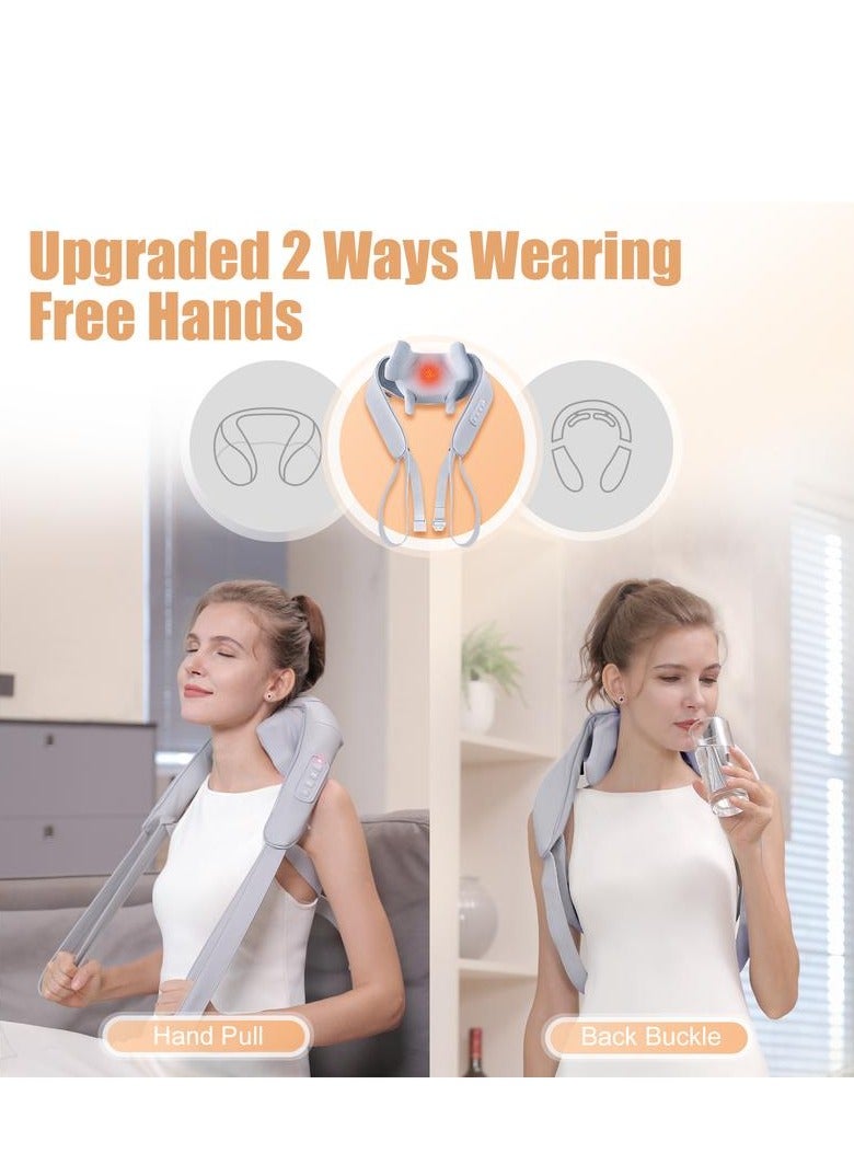 Loquat 6D Deep Tissue Kneading Neck  Shoulder Massager with Heat - Electric Shiatsu Full Body Massage for Back, Legs, Feet  Muscles Pain Relief | Portable for Home, Office, Car Use | Mother's Day - Image 3