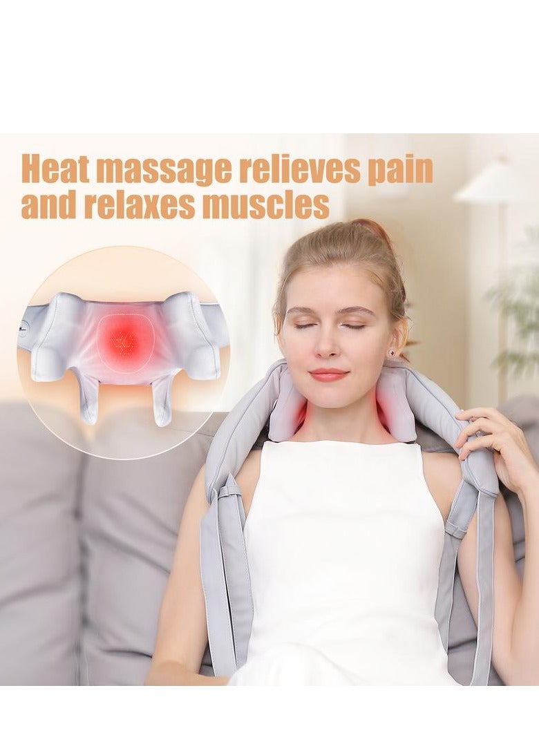 Loquat 6D Deep Tissue Kneading Neck  Shoulder Massager with Heat - Electric Shiatsu Full Body Massage for Back, Legs, Feet  Muscles Pain Relief | Portable for Home, Office, Car Use | Mother's Day - Image 4