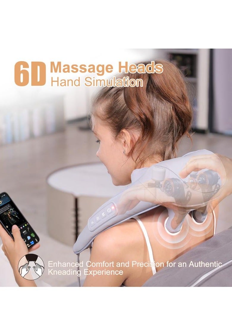 Loquat 6D Deep Tissue Kneading Neck  Shoulder Massager with Heat - Electric Shiatsu Full Body Massage for Back, Legs, Feet  Muscles Pain Relief | Portable for Home, Office, Car Use | Mother's Day - Image 2