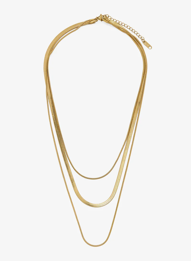 Layered Gold Chain Necklace