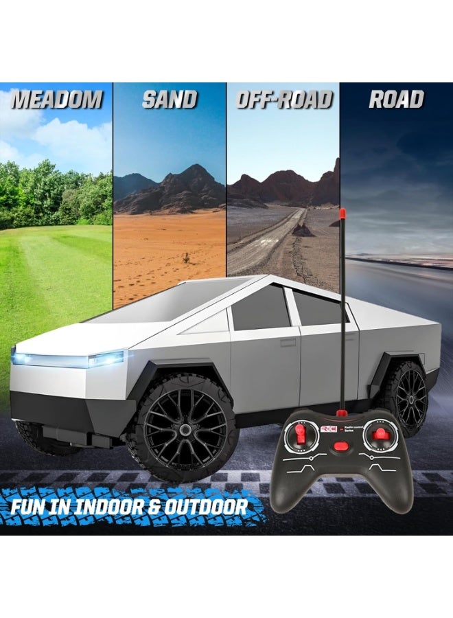 سيارة Cybertruck Toy للتحكم عن بعد - لعبة Cyber ​​Truck، سيارات تحكم عن بعد 2.4 جيجا هرتز مع عمر بطارية طويل وتأثيرات ضوئية وسيارة RC، هدايا للأولاد/الفتيات. - Image 5