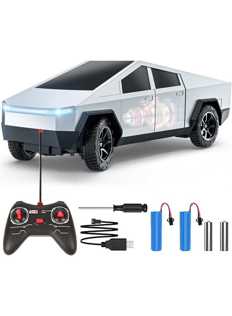 سيارة Cybertruck Toy للتحكم عن بعد - لعبة Cyber ​​Truck، سيارات تحكم عن بعد 2.4 جيجا هرتز مع عمر بطارية طويل وتأثيرات ضوئية وسيارة RC، هدايا للأولاد/الفتيات. - Image 1