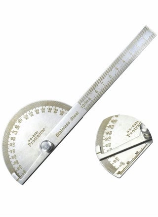 Angle Protractor Angle Finder Ruler, Stainless Steel Protractor 180 Degrees Angle Ruler, Universal Goniometer Angle Finder Tool for Carpenter Painting Drawing Measuring (10 cm/ 3.94 Inch) - pzsku/ZF7EE5F01FE2709EE5C55Z/45/_/1664448822/ae076953-f4cd-433f-b4ee-36d9a4890df5