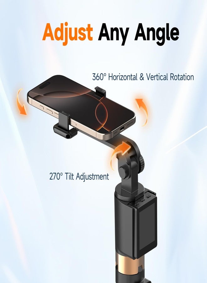 Moman 69" Selfie Stick Tripod with Selfie Monitor, CL07 Extendable Back Camera Phone Tripod with Wireless Remote for iPhone and Android, Perfect for Travel Vlogging - Image 4