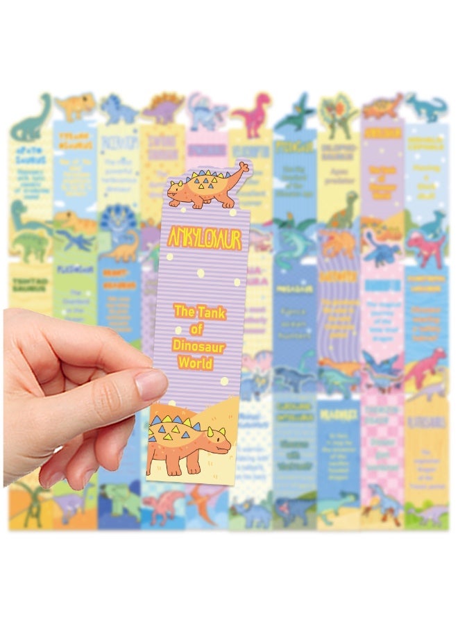 30 قطعة من علامات مرجعية على شكل ديناصور، علامة مرجعية مضحكة، علامة مرجعية لطيفة على شكل ديناصور للأطفال والمدرسة والمكتب والطلاب والمراهقين ومحبي قراءة الكتب وهدايا الفصل الدراسي - Image 3