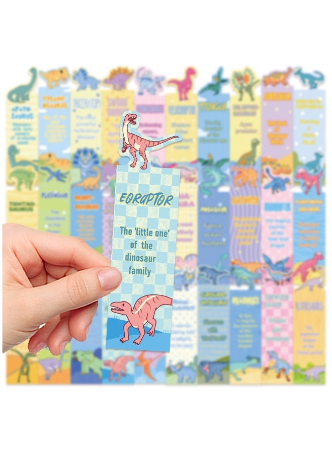 30 قطعة من علامات مرجعية على شكل ديناصور، علامة مرجعية مضحكة، علامة مرجعية لطيفة على شكل ديناصور للأطفال والمدرسة والمكتب والطلاب والمراهقين ومحبي قراءة الكتب وهدايا الفصل الدراسي - Image 2