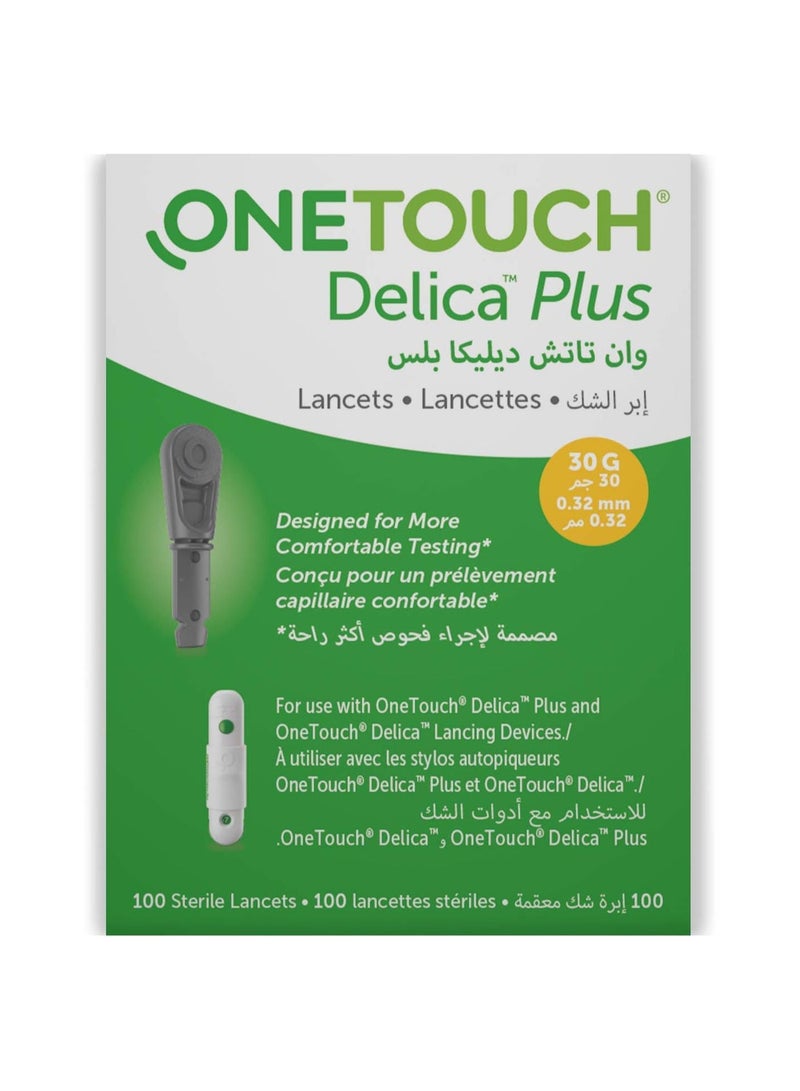 3 boxes of One Touch Delica Plus sterile needles for pricking, 100 needles each - view 2