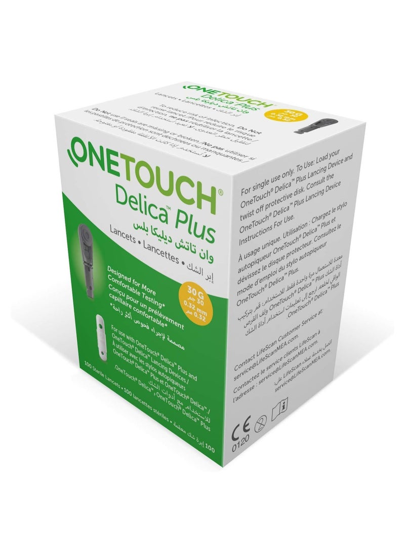 3 boxes of One Touch Delica Plus sterile needles for pricking, 100 needles each - view 3