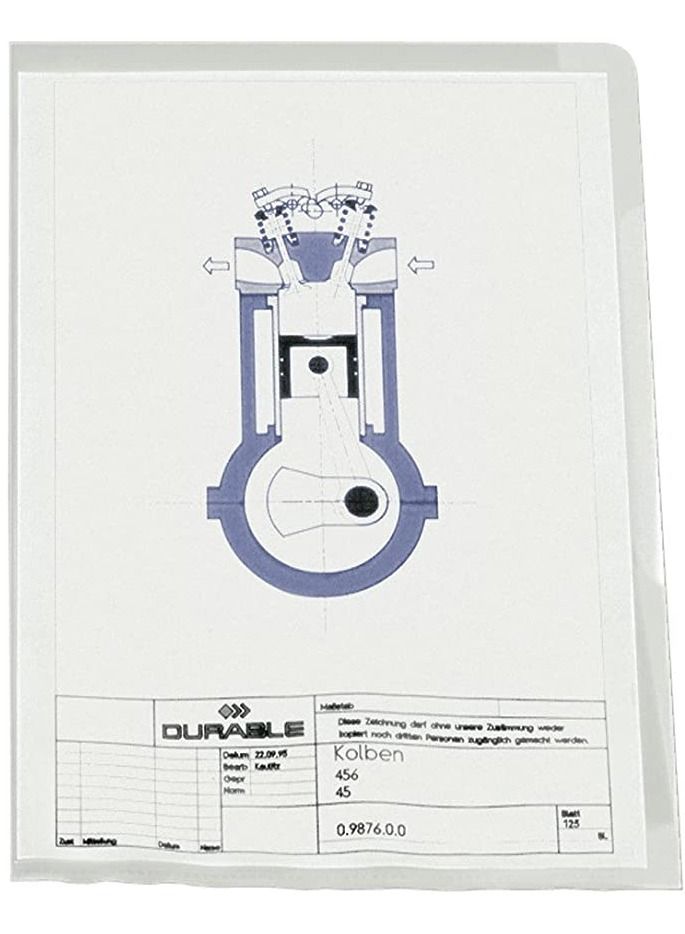 Durable 50-Piece A4 Size Folder File Set transparent - Image 1
