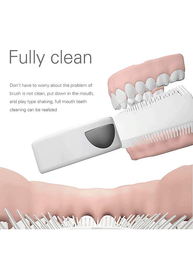 Kids Electric Toothbrush U-Shape 360 Degrees Oral Cleaner with Automatic Smart Timer Cold Light Whitening for 3-7-year-old