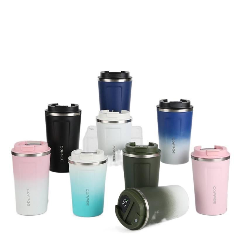 كوب قهوة للسفر بمقبض سهل الحمل من ستانلس ستيل وجدار مزدوج، 510 ml، مناسب للتنقل مع مقبض من الستانلس ستيل لترتيب الأغراض للاستخدام العملي للاستخدام الشخصي - Image 4
