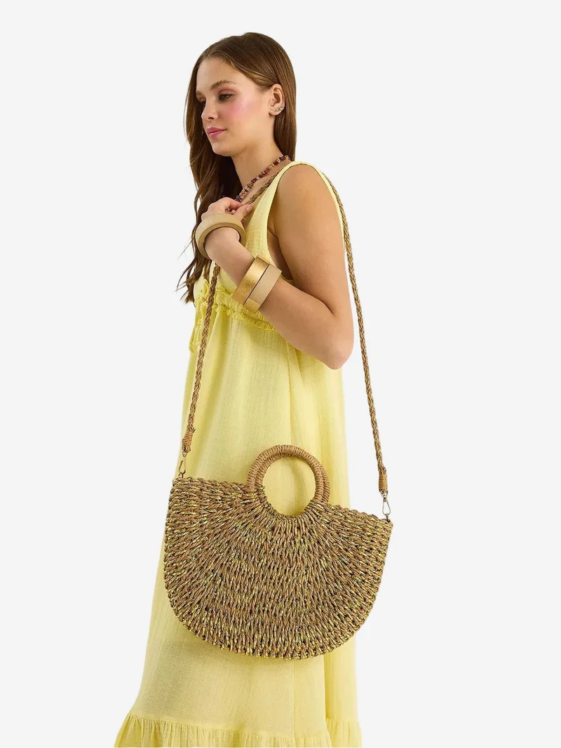 Bianco Lucci LUCCI Textile Shoulder Bag