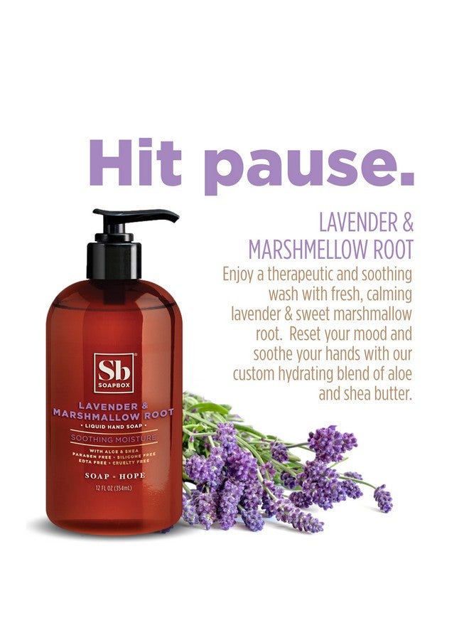 Soapbox Liquid Hand Soap Lavender & Marshmallow Rootgentle Moisturizing Hand Cleanser Vegan & Cruelty Free Hand Wash For Kitchen And Bathroom 12Oz Pump Bottles (Pack Of 3) - Image 2