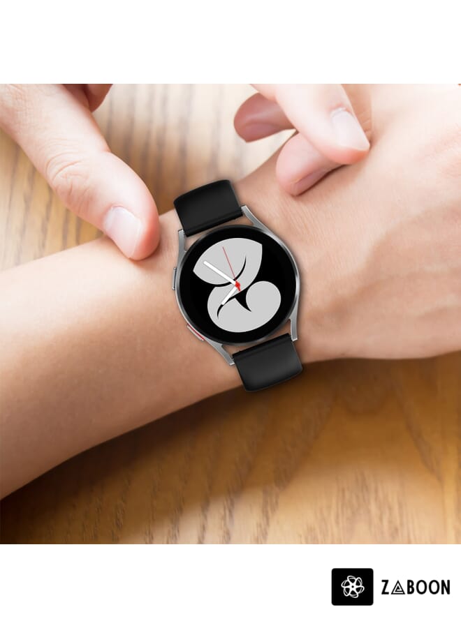 Zaboon Samsung Galaxy Watch 4 40mm 20mm Butterfly Buckle Solid Color Silicone Watch Band - Image 5