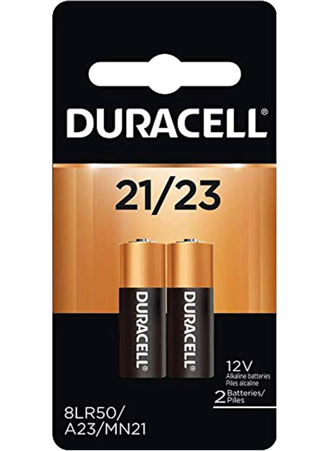 Duracell 2pk Duracell MN21 Alkaline 12V Battery A23 MN21 23AF 23AE V23GA GP23A L1028  - Image 1
