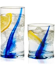 Libbey Blue Ribbon Impressions 16-Piece Tumbler and Rocks Glass Set - Image 1