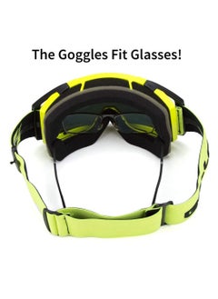 Excefore Motocross Goggles, ATV Motorcycle Goggles, UV400 Ski Goggles, Anti-Slip Strap Nose Cover, Fit Glasses Helmet, for Men Women Youth Adult  - Image 4
