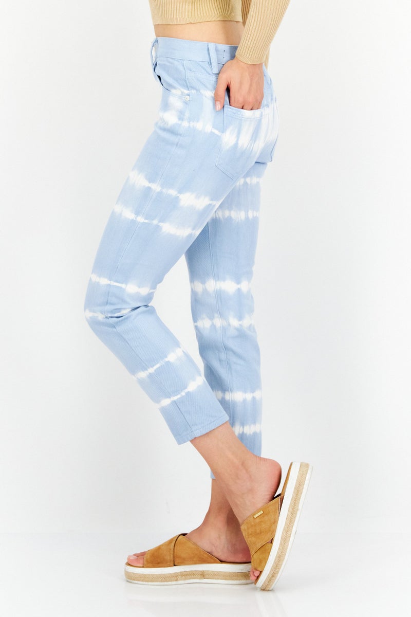 Blank NYC Women Regular Tie-Dye Non-Stretchable Jeans, Blue - Image 2