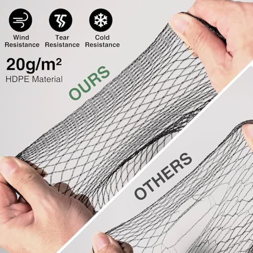 Alloxity Pond Netting for Koi Ponds, 7 x 10ft Koi Pond Net Cover, Durable & Sturdy Pond Netting Cover for Leaves, Protect Koi Fish Against Herons, Raccoons, Cats & Predators, 12pcs Stakes Included - Image 4