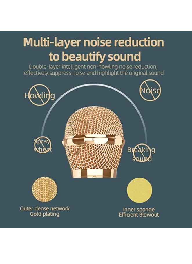 LIVVY - Bluetooth Wireless Karaoke Microphone | 3-in-1 Portable Handheld Mic Speaker for Smartphones | Wireless Bluetooth Speaker with 3-Layer Automatic Noise Reduction - (Rose Gold) - Image 1