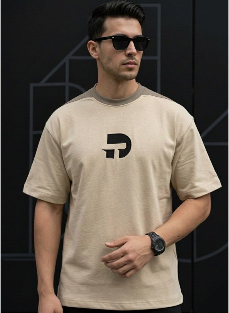 Dayton Drop Shoulder Half Sleeves Cotton Oversized T-Shirt - Image 1