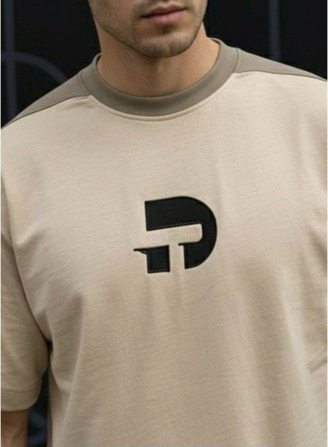 Dayton Drop Shoulder Half Sleeves Cotton Oversized T-Shirt - Image 2