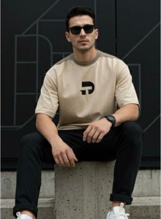 Dayton Drop Shoulder Half Sleeves Cotton Oversized T-Shirt - Image 3