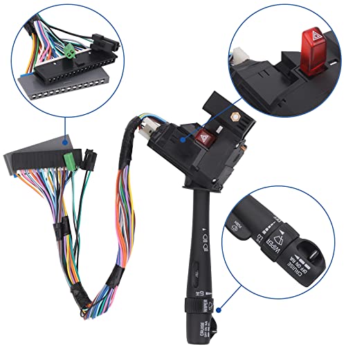 Obaee Turn Signal Switch Multi-Function Switch Compatible with Silverado Avalanche Tahoe Suburban, Yukon Sierra 1999-2002 Replacement OE 26100839, 3441937, CBS-1038 / Wiper, Washers, Hazard - Image 5