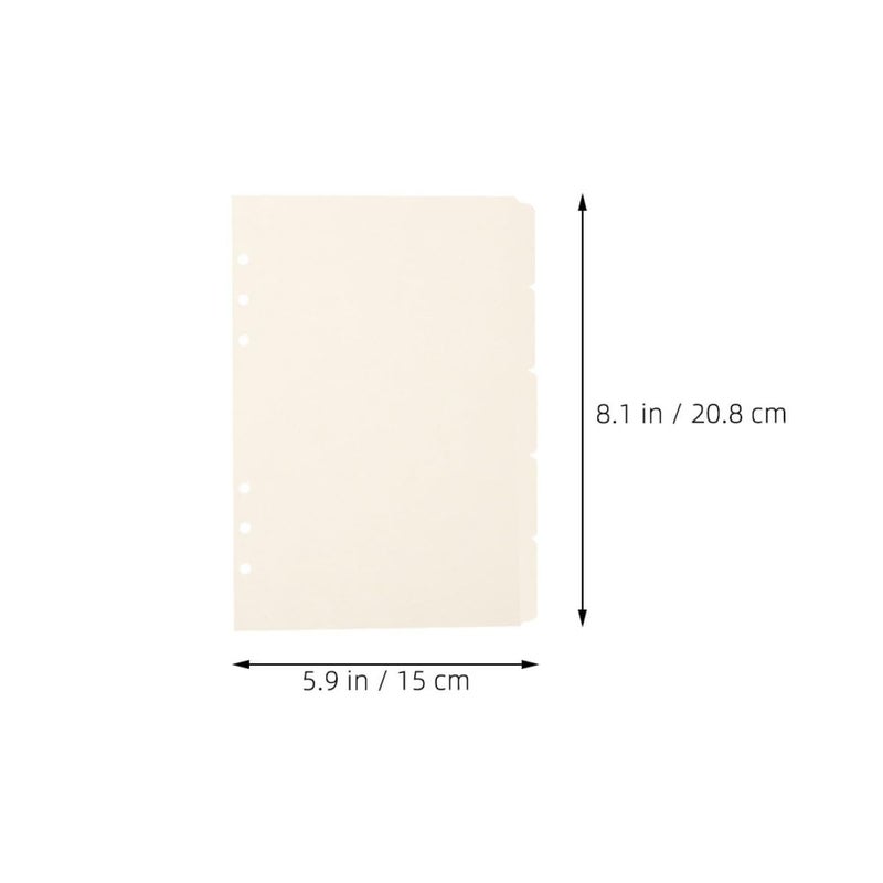 A5 Binder Dividers Index Tabs Set 4pcs White Organizer Sheets for School Office Home - Image 3