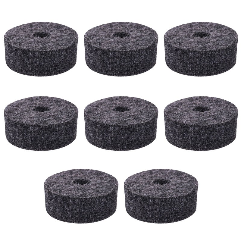 A-xctoe Axctoe Round Soft Grey Cymbal Stand Felt Washer Replacement for Drum Set of 8