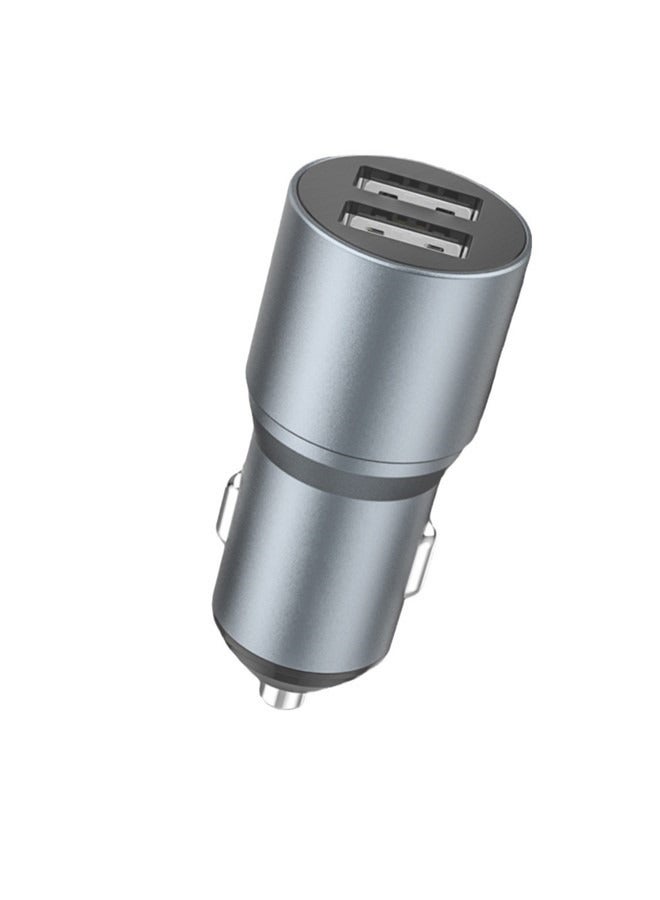 2 Port USB Car Charger - 65W Maximum Speed 2.4 Amp Quick Charger Compatible with iPhone Android and All USB Devices - Image 1