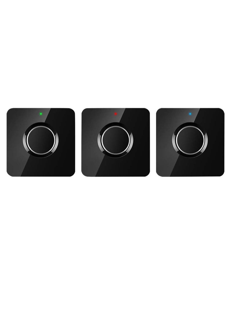 NIBEMINENT 3-Piece USB Rechargeable Smart Fingerprint Lock Set Black 