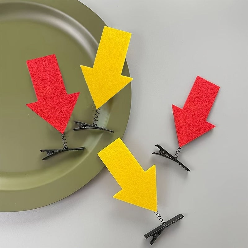 8 Pcs Felt Arrow Shaped Spring Clips Fun Props For Party Games - Image 1