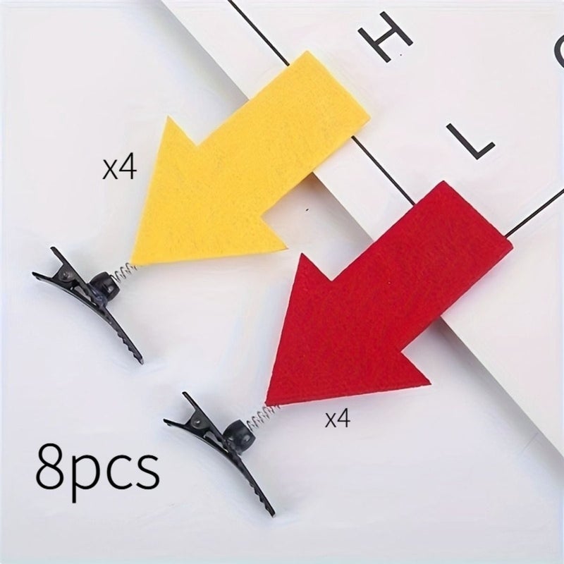 8 Pcs Felt Arrow Shaped Spring Clips Fun Props For Party Games - Image 3