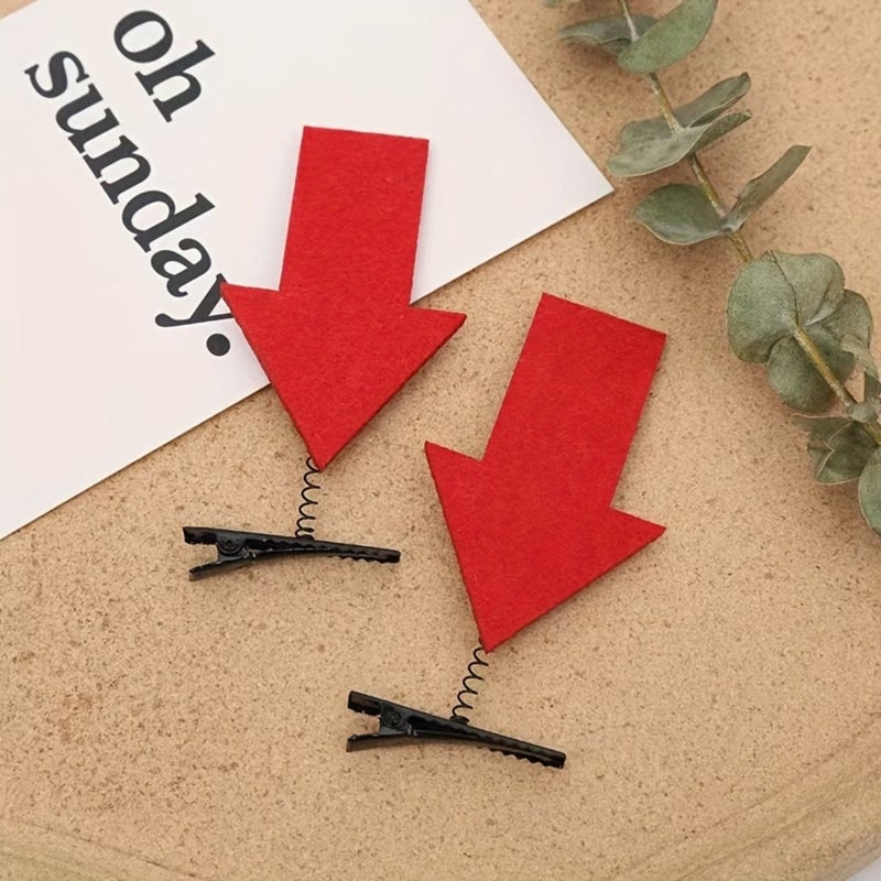 8 Pcs Felt Arrow Shaped Spring Clips Fun Props For Party Games - Image 5
