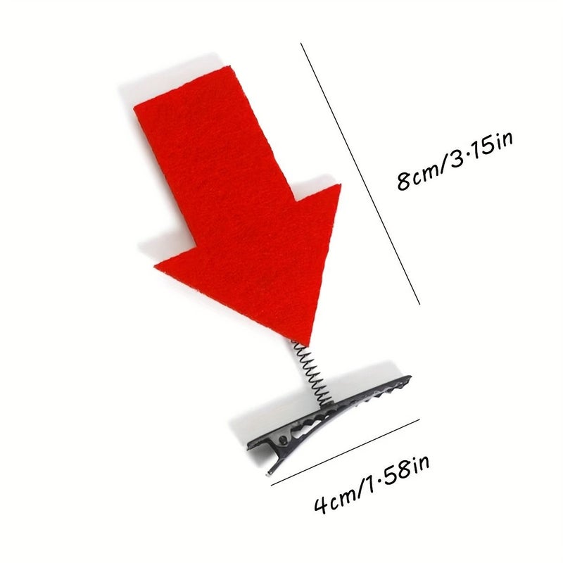 8 Pcs Felt Arrow Shaped Spring Clips Fun Props For Party Games - Image 2