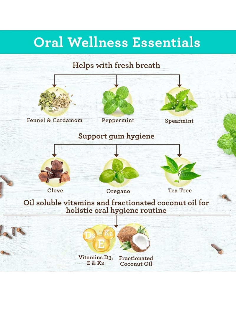 GuruNanda - GuruNanda Travel Size Coconut Oil Pulling, 7 Essential Oils & Vitamins, Fresh Breath & Whitening Mouthwash, No Alcohol & Fluoride, 3 oz - Image 1