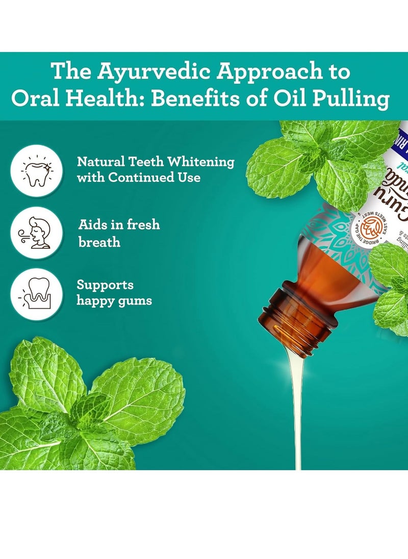 GuruNanda - GuruNanda Travel Size Coconut Oil Pulling, 7 Essential Oils & Vitamins, Fresh Breath & Whitening Mouthwash, No Alcohol & Fluoride, 3 oz - Image 1