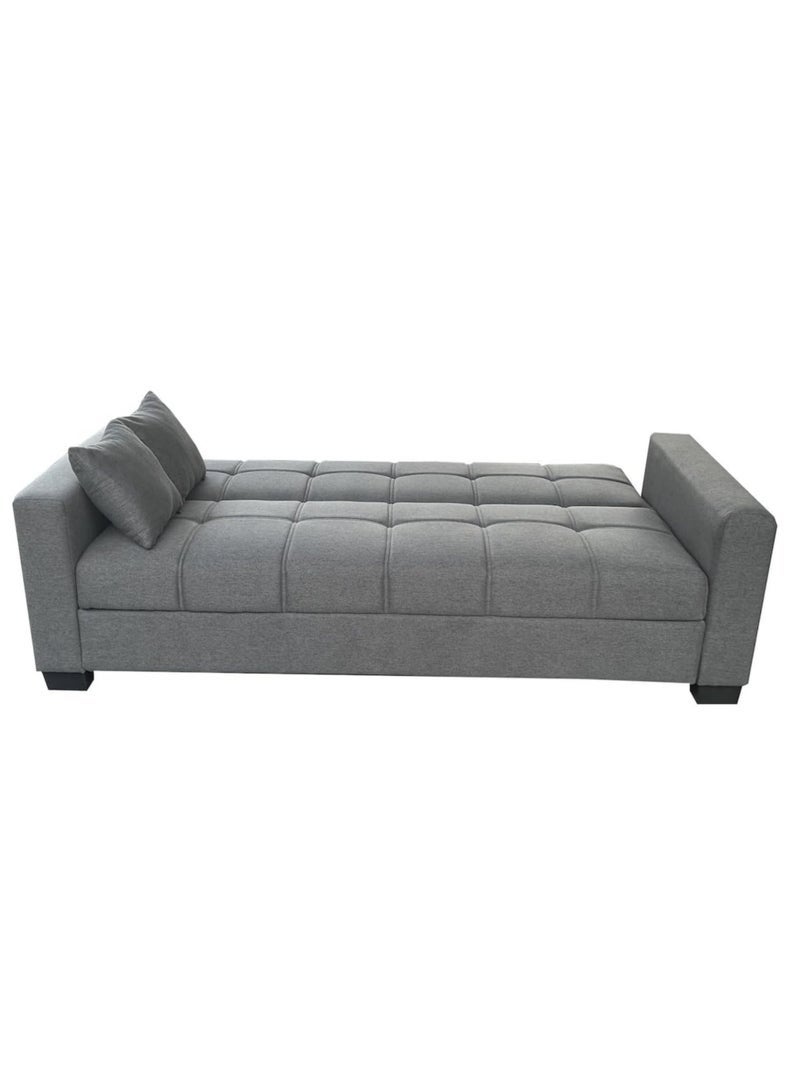 KUSTOMDECO Alba Sofa Cum Bed Grey | 3 Seater Fabric Sofa Bed | Modern Sleeping Sofa for Living Room & Guest Room | 180×110×75 cm (K-S399) - Image 3